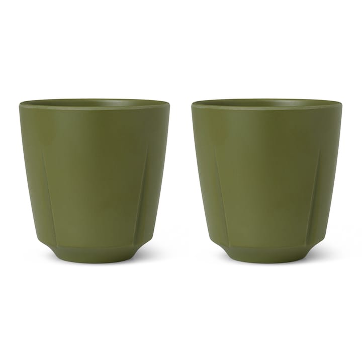 Grand Cru Take melaminmugg 32 cl 2-pack - Olivgrön - Rosendahl