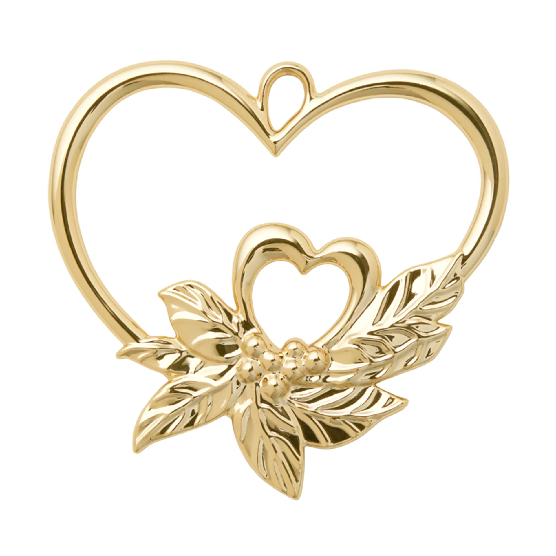 Karen Blixen Dubbelhjärta julhänge, Förgylld Rosendahl