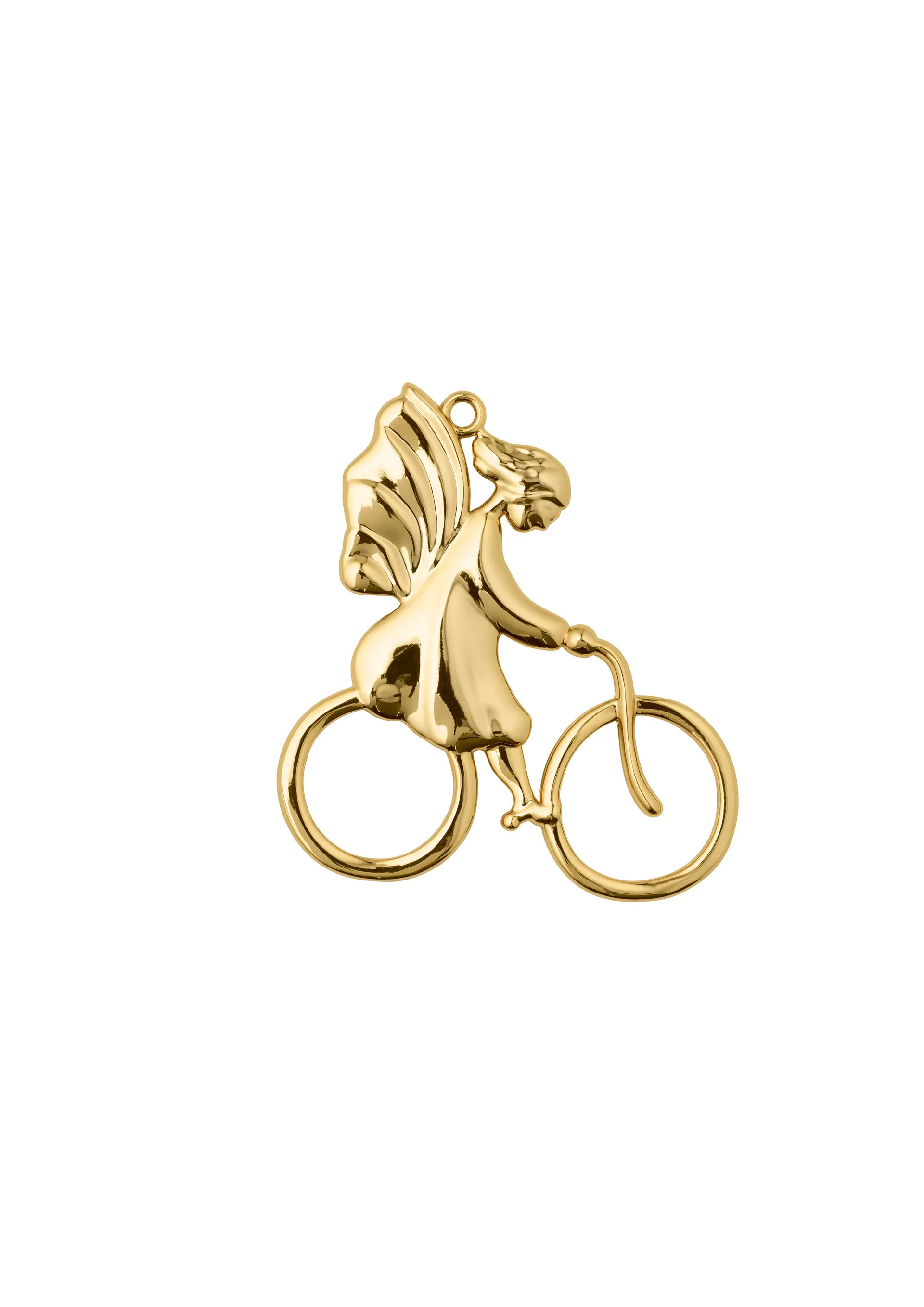 Karen Blixen julhänge Ängel på cykel, Guld Rosendahl