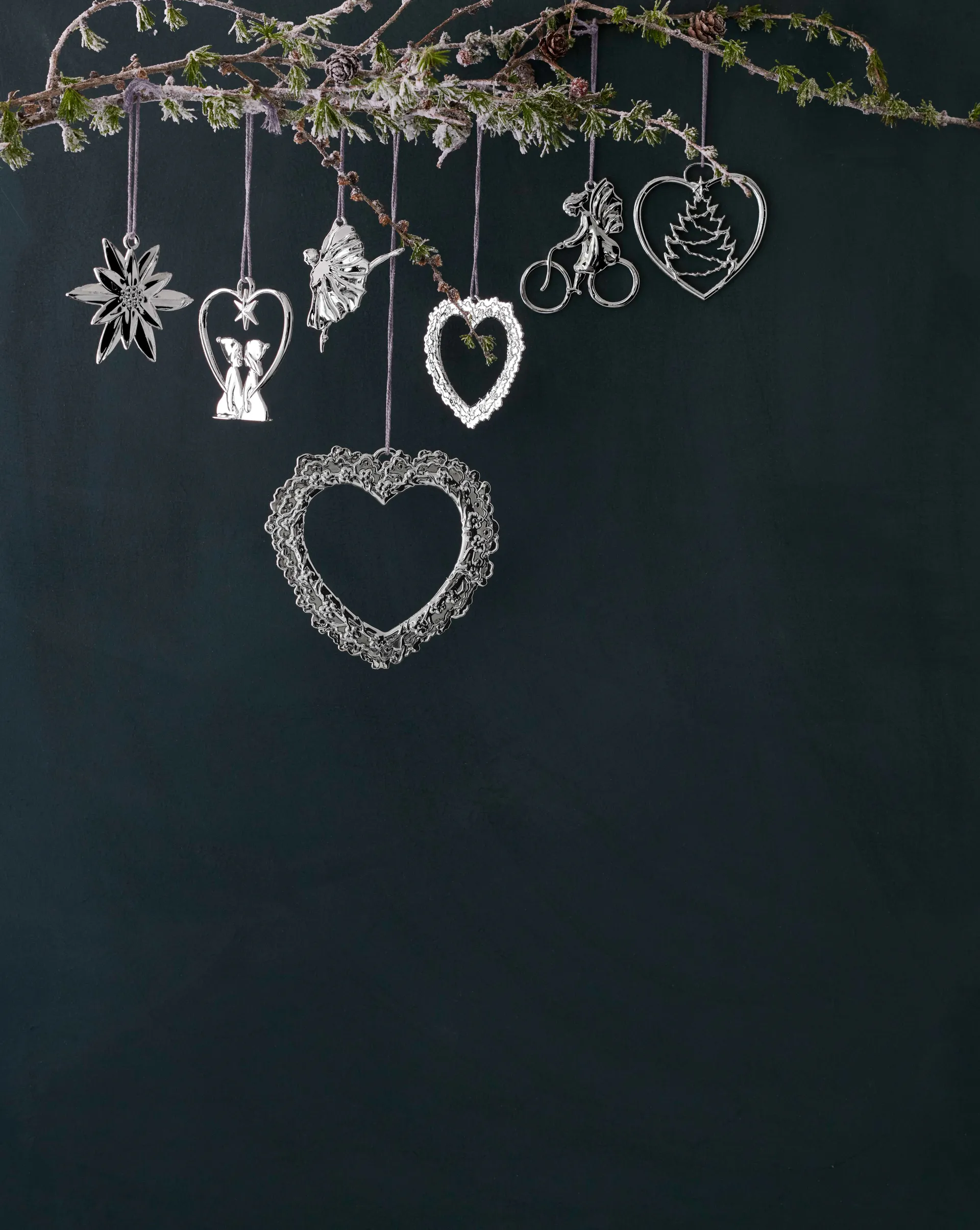 Karen Blixen julhänge Blomsterhjärta, Silver Rosendahl