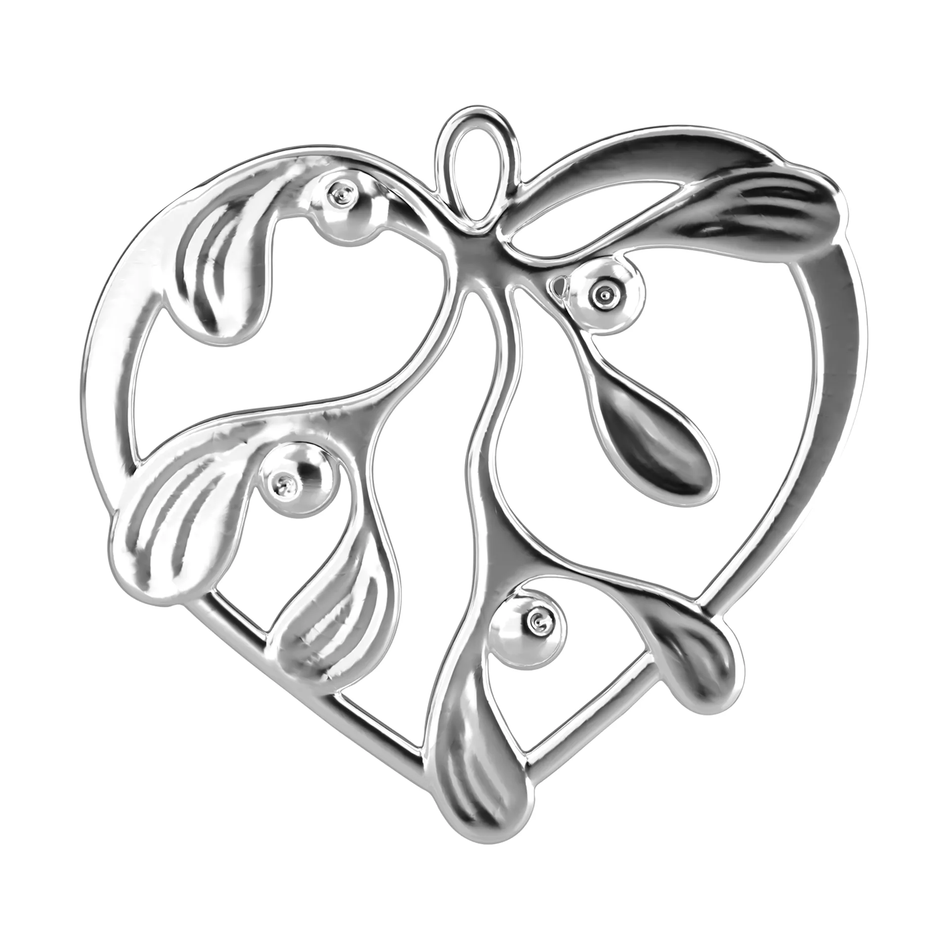 Karen Blixen under the mistletoe, Försilvrad, 6 cm Rosendahl