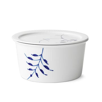 Blå Mega Riflet skål med lock - 100 cl - Royal Copenhagen