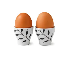 Black Fluted Mega äggkopp 2-pack, 4,8 cm Royal Copenhagen