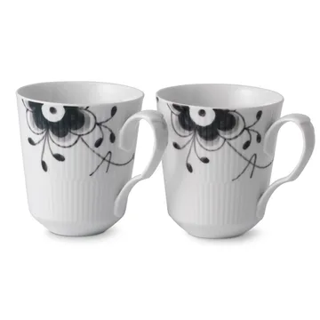 Black Fluted Mega kopp 2-pack - 37 cl - Royal Copenhagen
