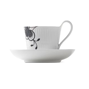 Black Fluted Mega kopp med fat 2, 25 cl-högt handtag Royal Copenhagen