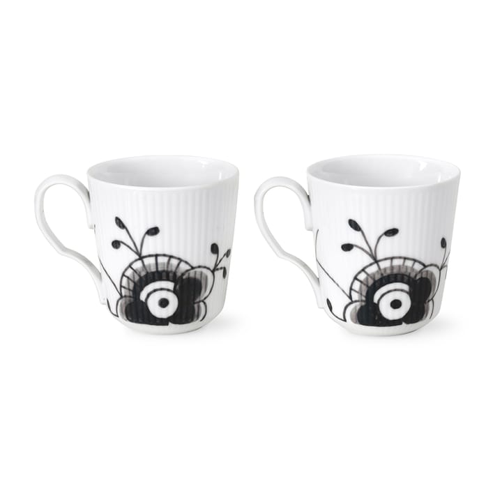 Black Fluted Mega mugg 2-pack, 28 cl Royal Copenhagen