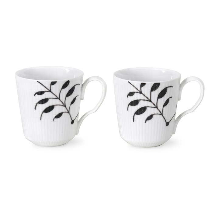 Black Fluted Mega mugg 2-pack - 28cl - Royal Copenhagen