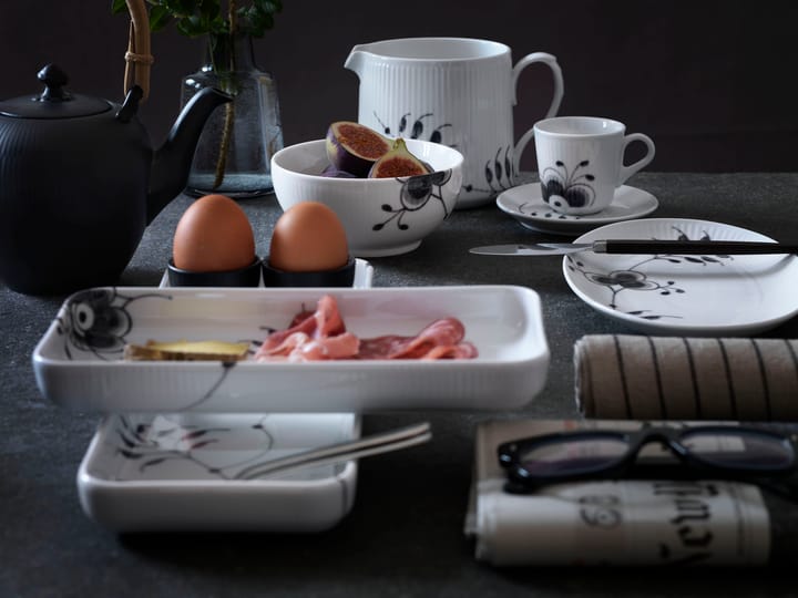 Black Fluted Mega rektangulärt fat - 24 cm - Royal Copenhagen