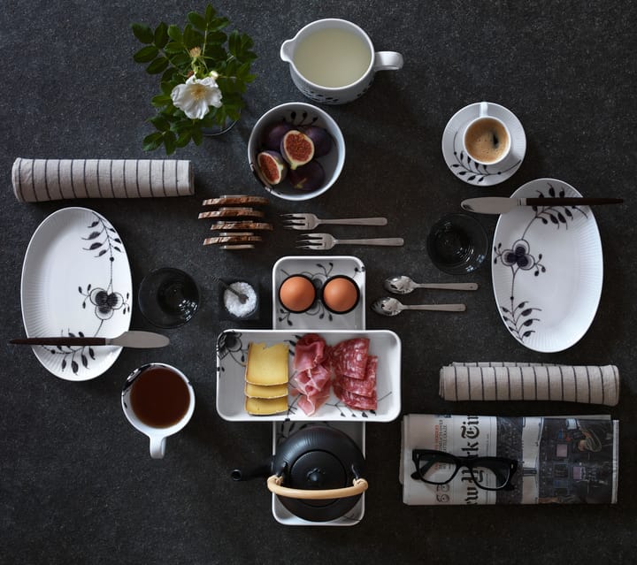 Black Fluted Mega rektangulärt fat - 24 cm - Royal Copenhagen