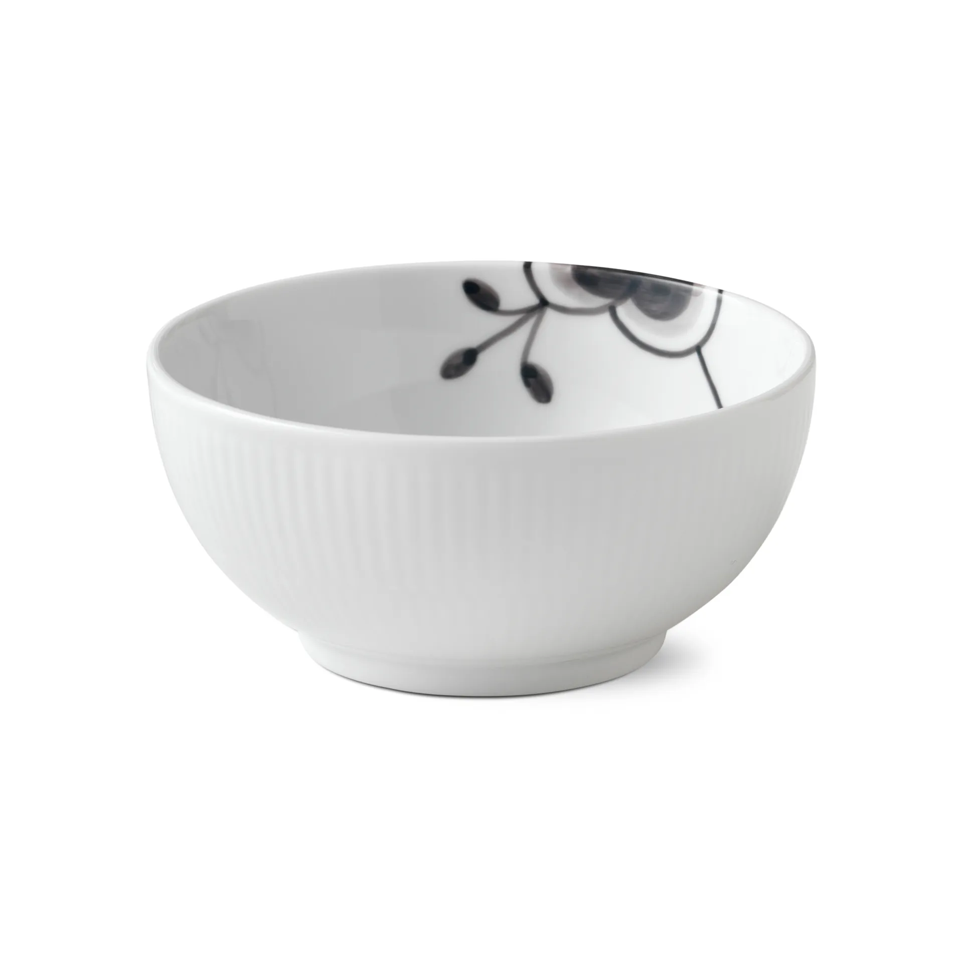 Black Fluted Mega skål, Ø 13 cm Royal Copenhagen