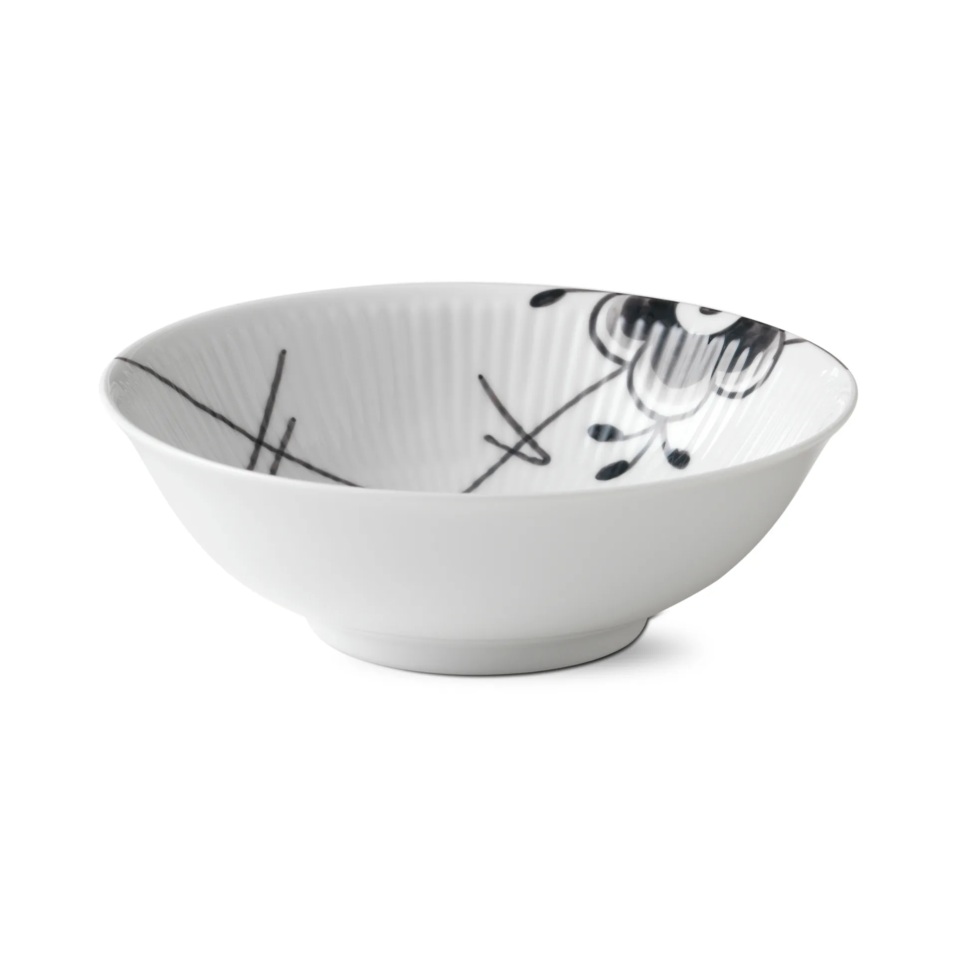 Black Fluted Mega skål, Ø 16 cm Royal Copenhagen