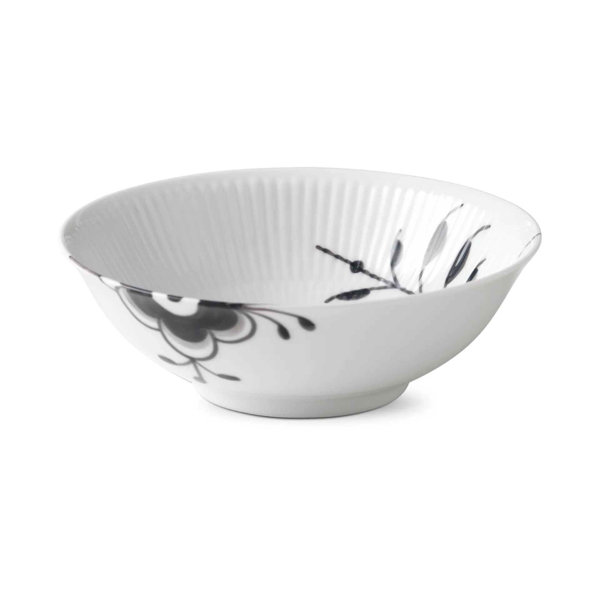 Black Fluted Mega skål, Ø 16 cm Royal Copenhagen