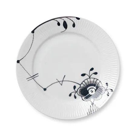 Black Fluted Mega tallrik 6, Ø 22 cm Royal Copenhagen