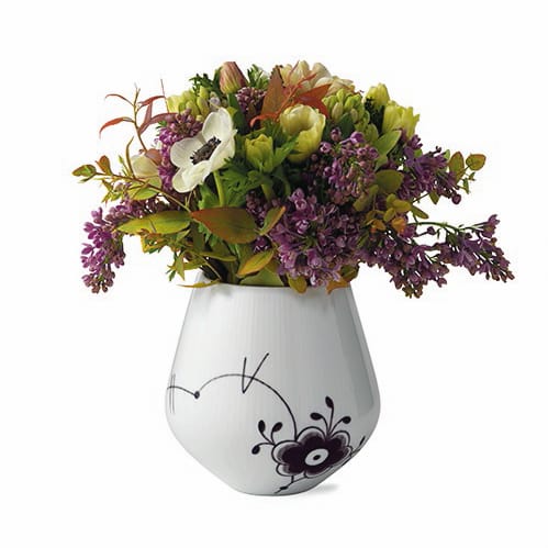 Black Fluted Mega vas, 15 cm Royal Copenhagen