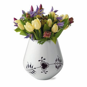 Black Fluted Mega vas - 20,5 cm - Royal Copenhagen