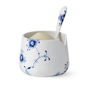 Blue Elements sockerskål med sked, 20 cl Royal Copenhagen