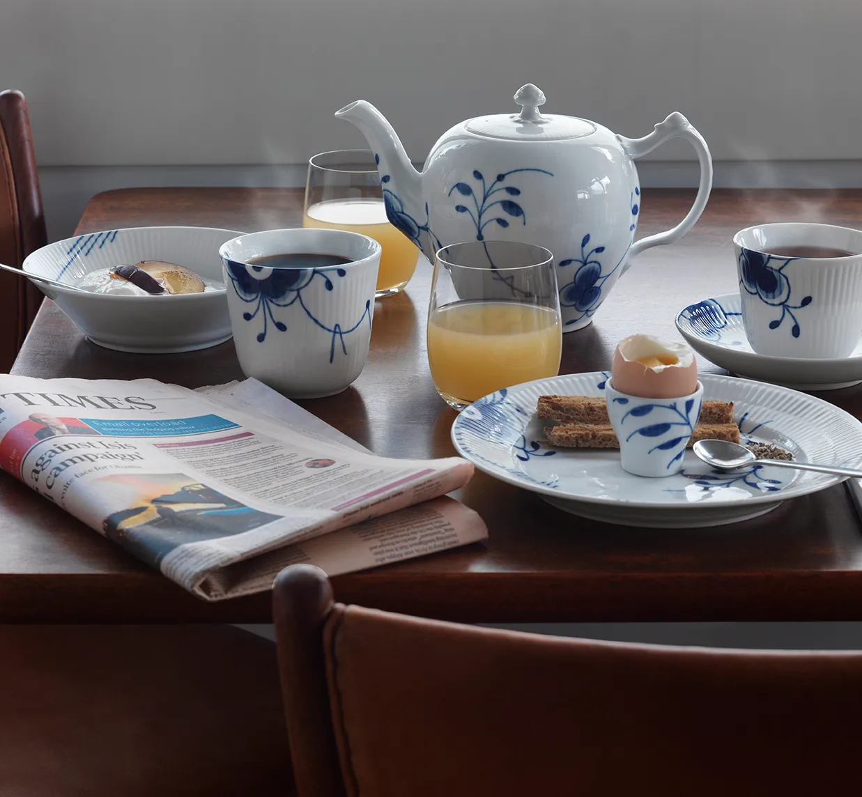 Blue Fluted Mega äggkopp 2-pack, 4,8 cm Royal Copenhagen