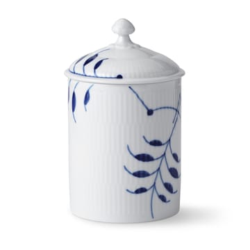 Blue Fluted Mega burk med lock - 16 cm - Royal Copenhagen