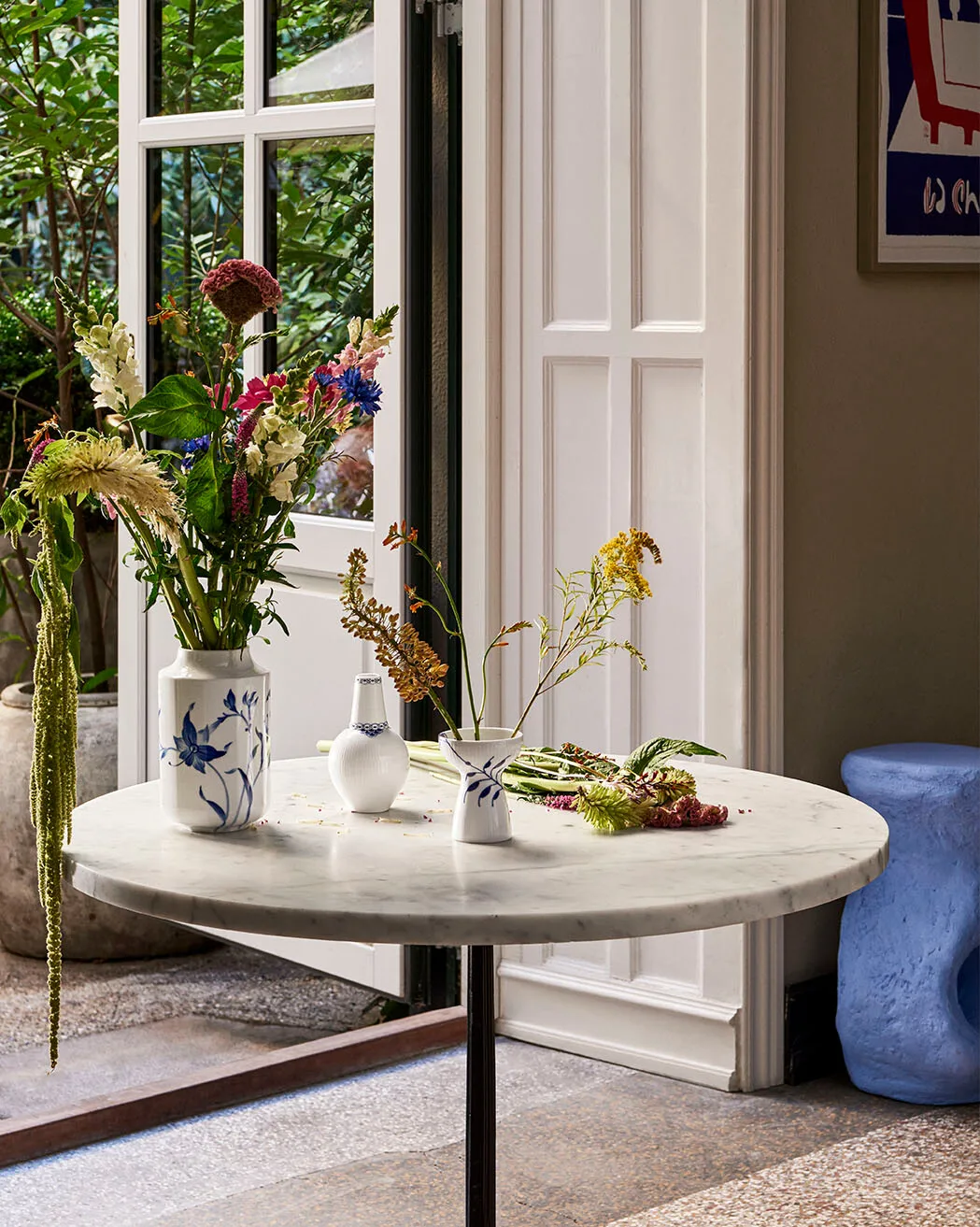 Blue Fluted Mega öppen vas, 11 cm Royal Copenhagen