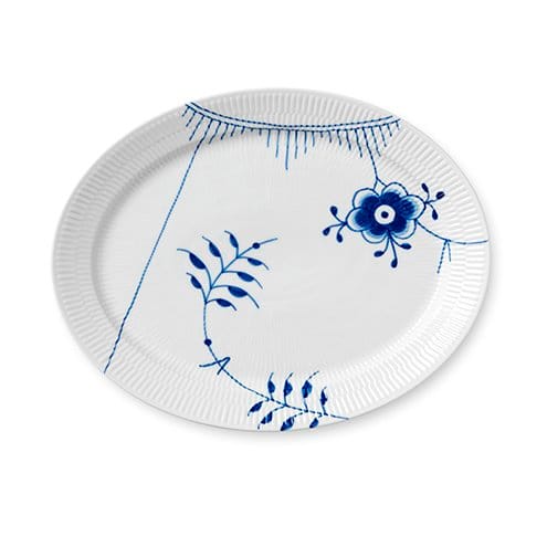 Blue Fluted Mega ovalt fat, 34x27,5 cm Royal Copenhagen