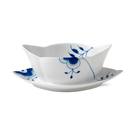 Blue Fluted Mega såsskål med fat - 55 cl - Royal Copenhagen