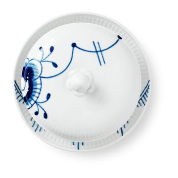 Blue Fluted Mega skål med lock och fat - 38 cl - Royal Copenhagen