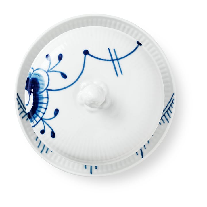 Blue Fluted Mega skål med lock och fat - 38 cl - Royal Copenhagen