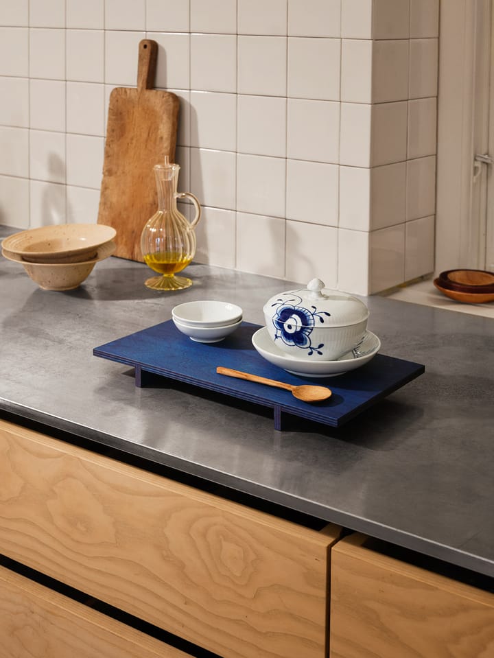 Blue Fluted Mega skål med lock och fat - 38 cl - Royal Copenhagen