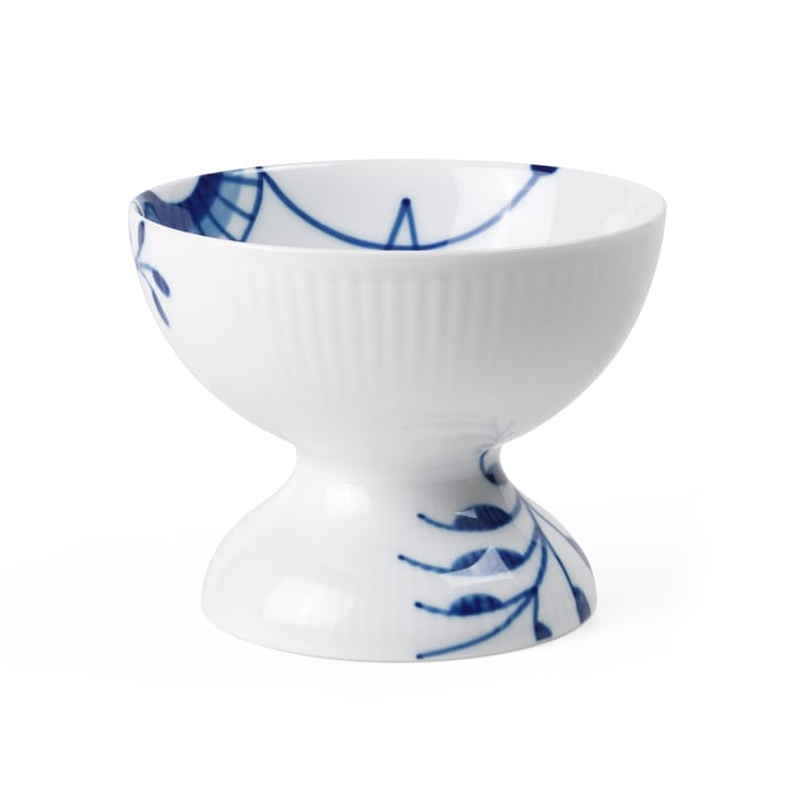 Blue Fluted Mega skål på fot 8 cm, Blå-vit Royal Copenhagen