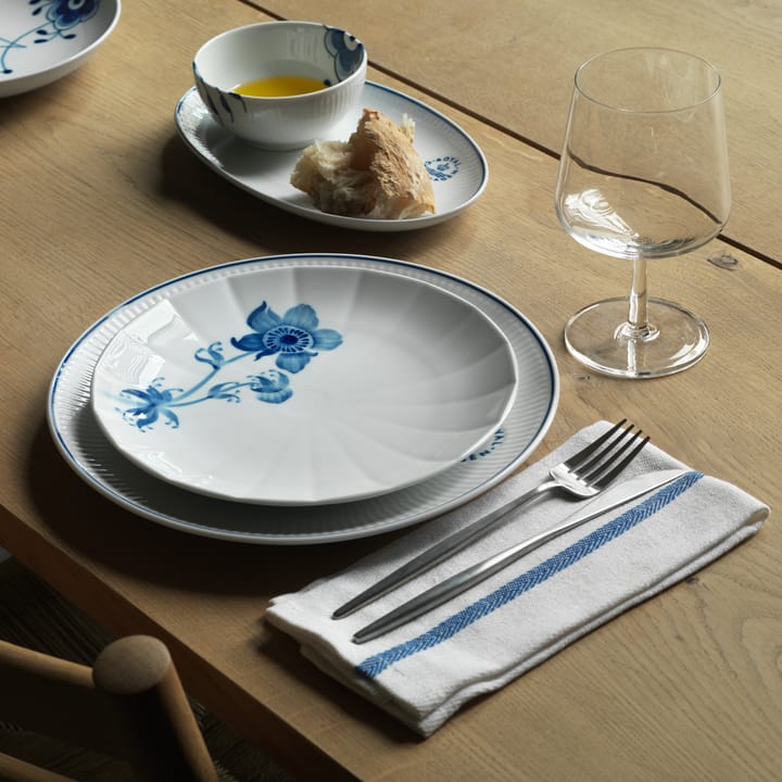 Blueline assiett oval 23 cm - Vit-blå - Royal Copenhagen