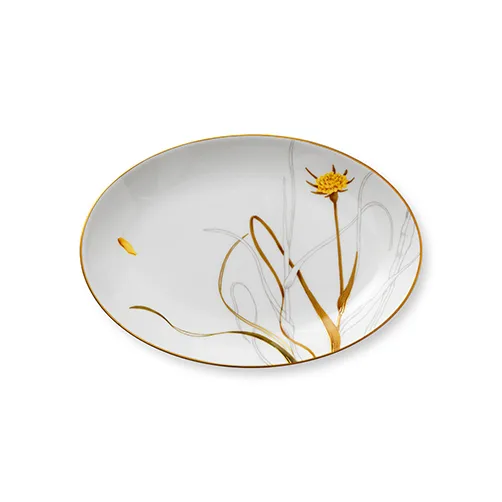 Flora fat oval 26 cm, Maskros Royal Copenhagen