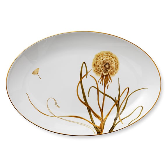 Flora fat oval 40 cm - Maskros - Royal Copenhagen