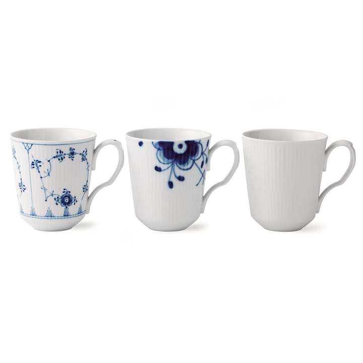 Gåvoset History Mix muggar med öra 3-pack, 37 cl Royal Copenhagen