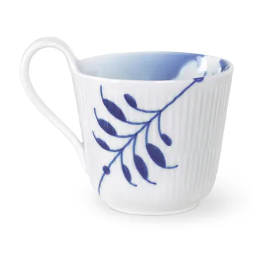 Mega Rose kopp med högt handtag 33 cl - Vit- blå - Royal Copenhagen