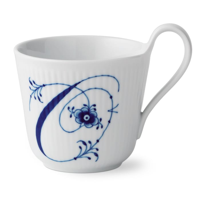 Musselmalet räfflat Alphabet mugg 33 cl, O Royal Copenhagen