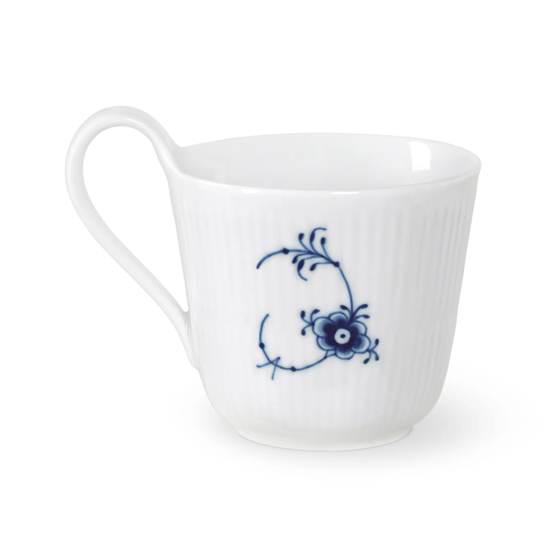Musselmalet räfflat Alphabet mugg 33 cl, O Royal Copenhagen
