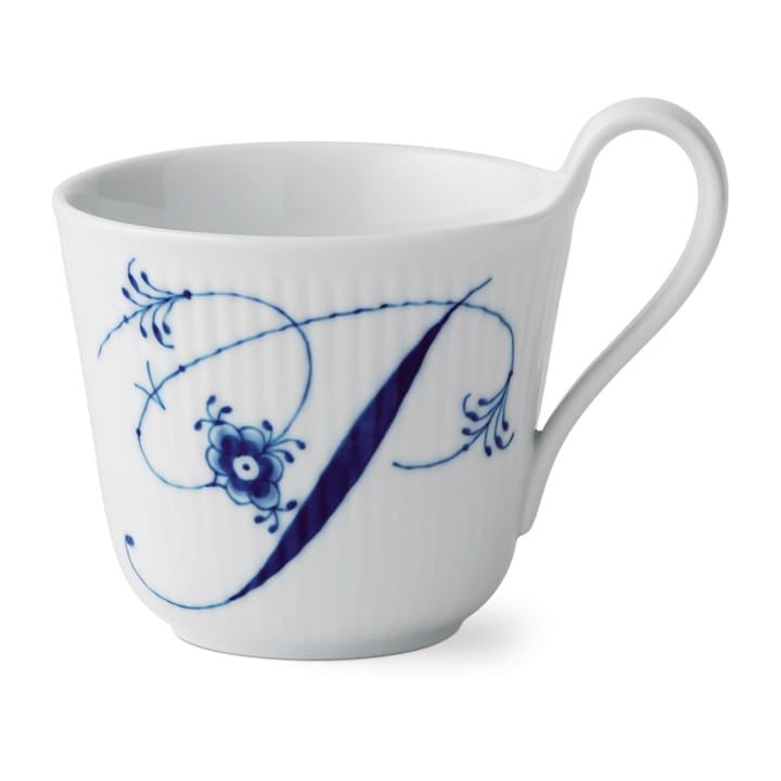 Musselmalet räfflat Alphabet mugg 33 cl, P Royal Copenhagen