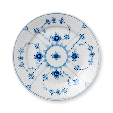 Musselmalet räfflat tallrik, Ø 19 cm Royal Copenhagen