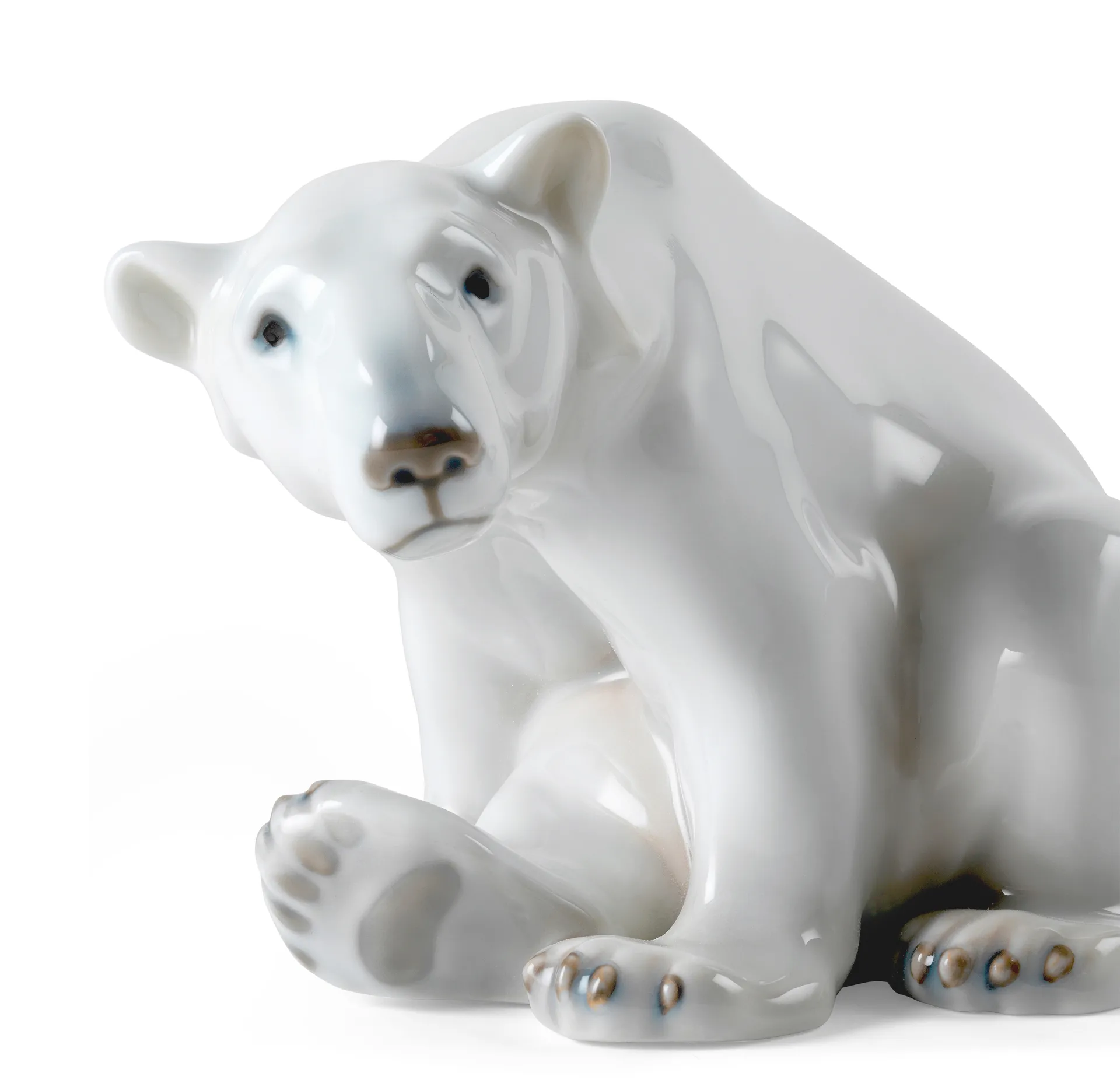 Royal Copenhagen dekoration sittande isbjörn, 12 cm Royal Copenhagen
