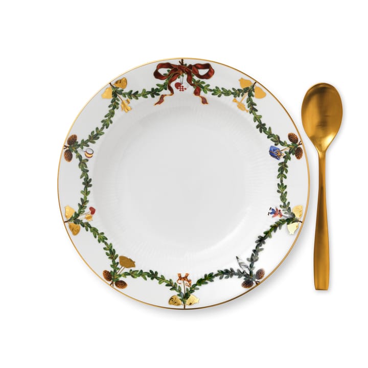Star Fluted Christmas djup tallrik, Ø 24 cm Royal Copenhagen