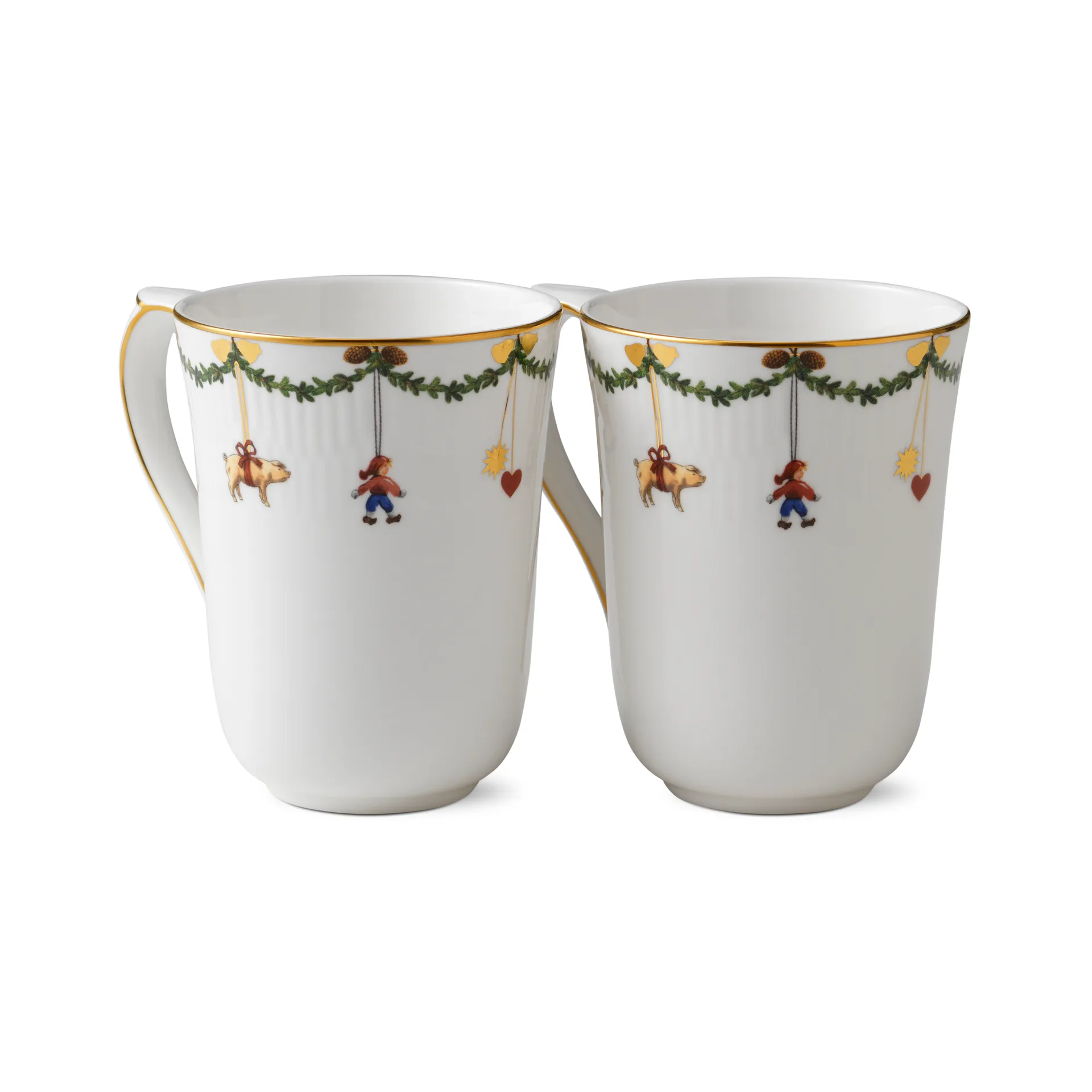 Star Fluted Christmas mugg 2-pack, 33 cl Royal Copenhagen
