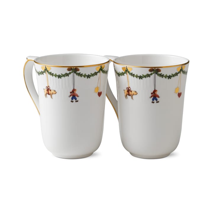 Star Fluted Christmas mugg 2-pack - 33 cl - Royal Copenhagen