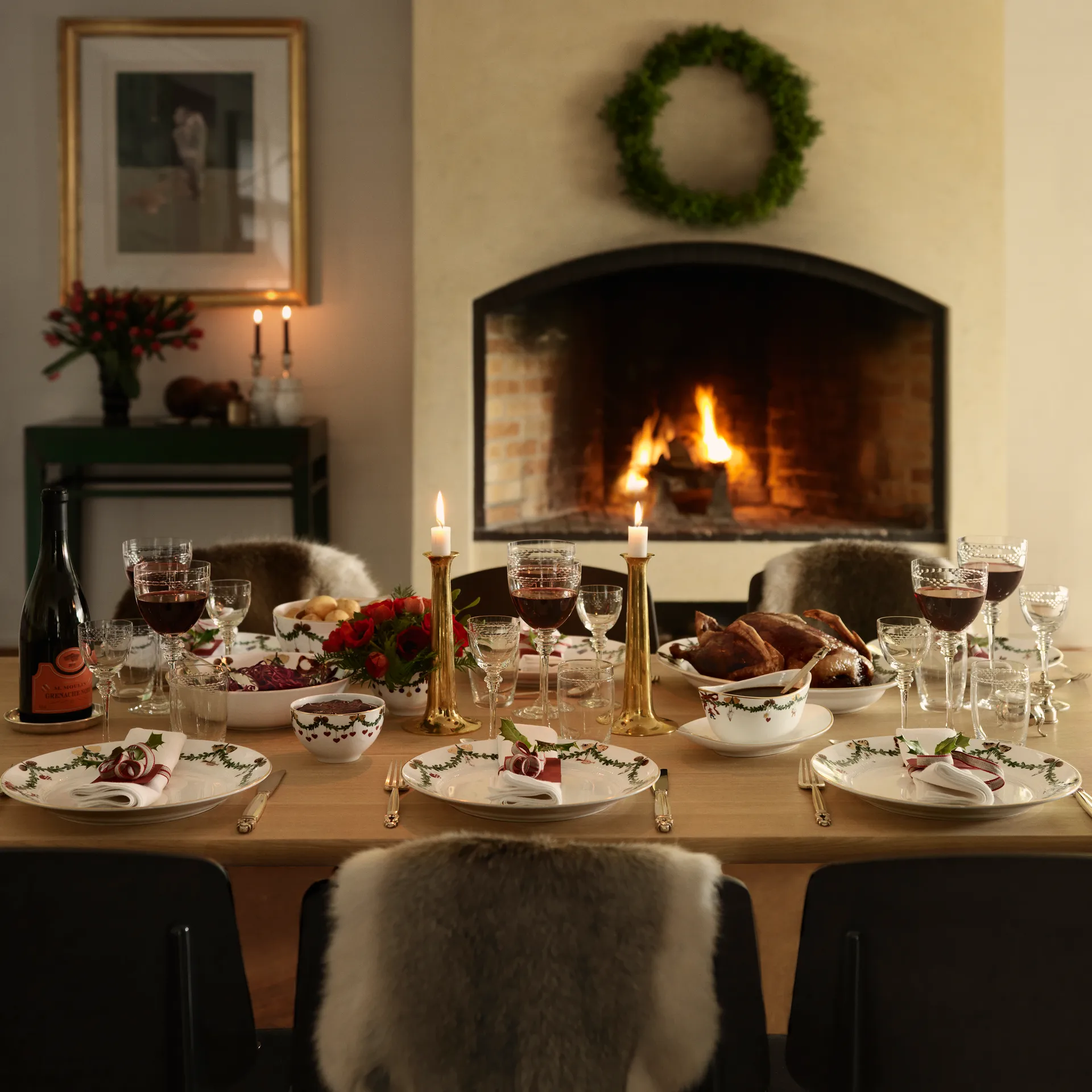 Star Fluted Christmas såsskål med fat, 43 cl Royal Copenhagen