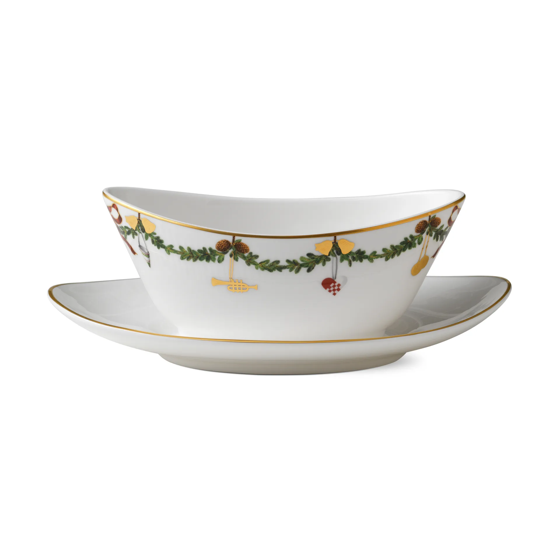 Star Fluted Christmas såsskål med fat, 43 cl Royal Copenhagen