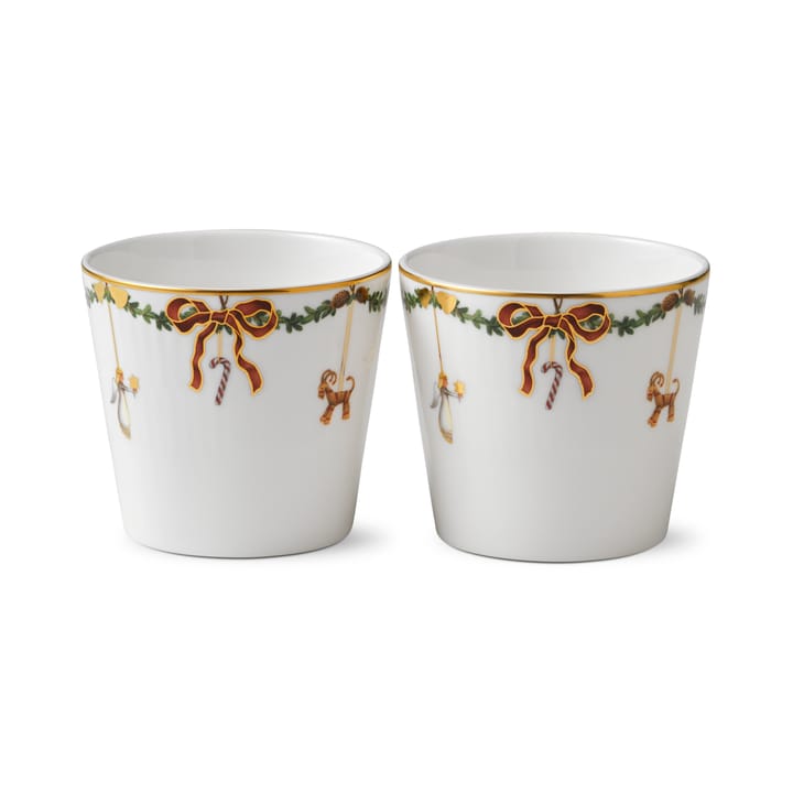 Star Fluted Christmas serveringskopp 2-pack, 30 cl Royal Copenhagen