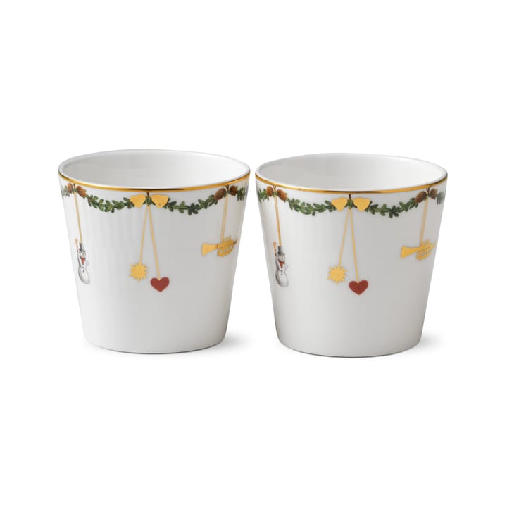 Star Fluted Christmas serveringskopp 2-pack, 30 cl Royal Copenhagen