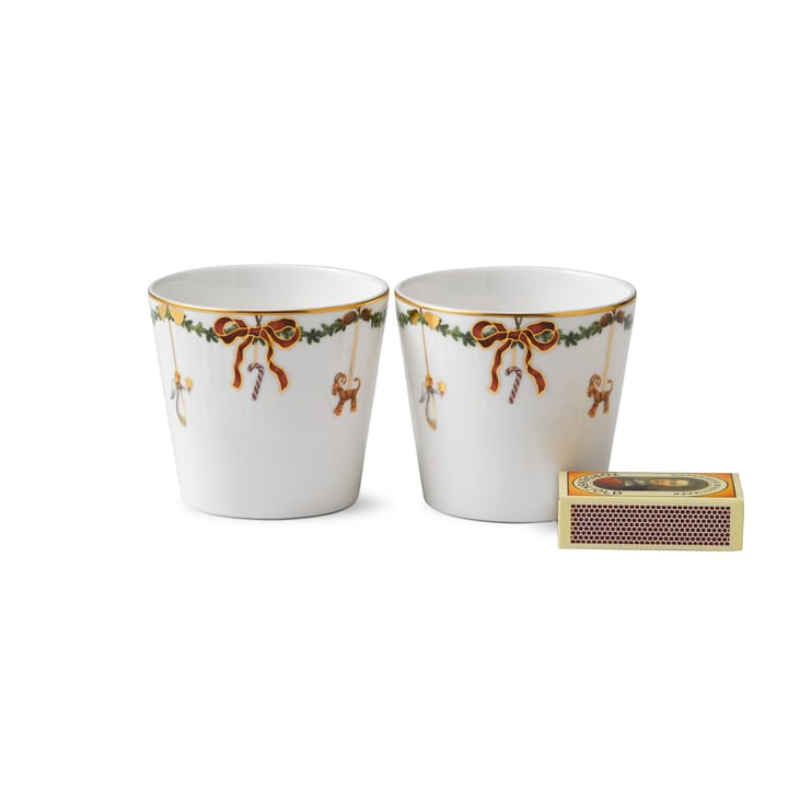 Star Fluted Christmas serveringskopp 2-pack, 30 cl Royal Copenhagen