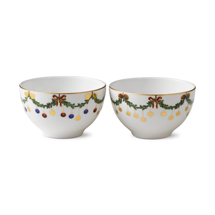 Star Fluted Christmas skål 2-pack, 30 cl Royal Copenhagen