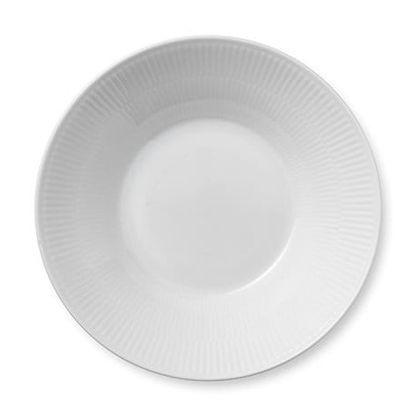 White Fluted djup tallrik - Ø 24 cm - Royal Copenhagen