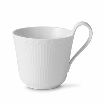White Fluted Half Lace kopp med högt handtag - 33 cl - Royal Copenhagen